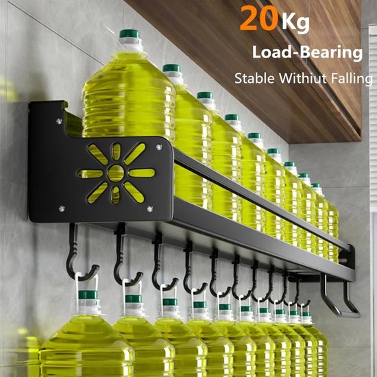 CAKEEYUM Snijplank Rack Snijplank Stand Keuken Aanrecht Potten Pan Deksels Rack Organizer Platte Staal 12, 5 x 14, 5 x 21, cm. Zwarte organizer stand holde