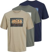 JACK&JONES JCOLOGAN TEE SS CREW NECK SS24 3PK MP Heren T-shirt - Maat S