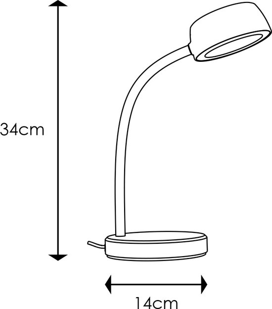 Home Sweet Home - Moderne Led Bureaulamp College - verstelbare LED Leeslamp met schakelaar - Blauw - 14/14/34cm - 5W 3000K 420lm - geschikt voor van Home Sweet Home — afbeelding 3