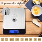 Mini Digitale Keukenweegschaal - 3 kg/0,1 g Weegschaal - Voedselweegschaal - Weegschaal Keuken - Elektrische Keukenweegschaal - met Klein Dienblad - LCD Display