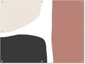 Tuinposter - Abstract - Design - Pastel - Tuindecoratie - Schuttingdoek - Schuttingposter - 120x90 cm - Tuindoek - Buitenposter