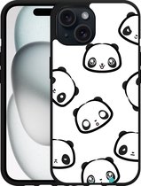 Cazy Hardcase Hoesje geschikt voor iPhone15 Panda Emotions