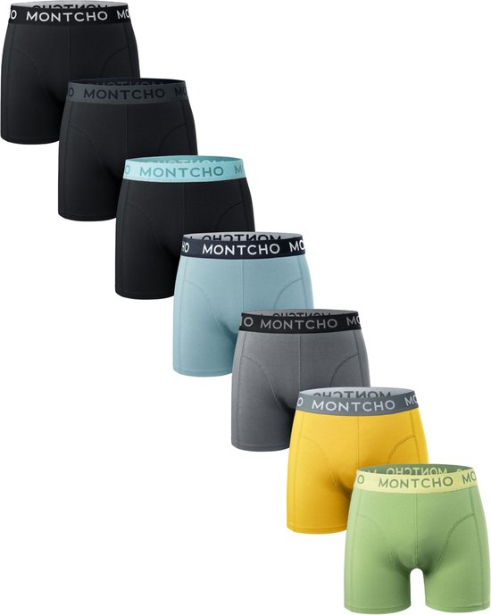 MONTCHO - Dazzle Series - Boxershort Heren - Onderbroeken heren - Boxershorts - Heren ondergoed - 7 Pack - Premium Mix Boxershorts - Mellow Shades - Heren - Maat M