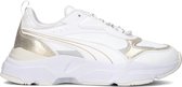 PUMA Cassia Metallic Shine Dames Sneakers - PUMA White-PUMA Gold-PUMA Silver-Vapor Gray - Maat 41