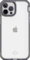ITSkins HybridFrost - Telefoonhoesje geschikt voor Apple iPhone 13 Pro Max Shockproof Hardcase Hoesje - Zwart
