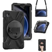 Xccess Survivor All-round - Tablethoes geschikt voor Samsung Galaxy Tab A9 (2023) Hardcase Backcover + Schouderband + Standaard - Zwart