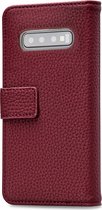 Mobilize Elite Gelly Telefoonhoesje geschikt voor Samsung Galaxy S10 Plus Hoesje Bookcase - Bordeaux Rood