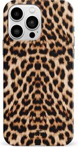 xoxo Wildhearts Wild Thing Double Layer - Panter print hoesje geschikt voor iPhone 14 Pro Max hoesje - Luipaardprint hoesje geschikt voor iPhone 14 Pro Max hoesje - Tijger print hoesje - Hardcase luxe hoesje met print