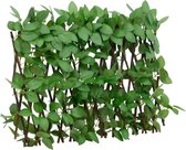 vidaXL - Kunstplant - klimop - op - latwerk - uittrekbaar - 180x30 - cm - groen