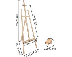 fotostandaard - geschikt voor kunstschilderen en buitenreclame, Schildersezels / Easels for every size 1.6m