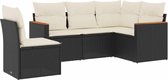 vidaXL-5-delige-Loungeset-met-kussens-poly-rattan-zwart