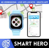 GPS Horloge kind 4G Videobellen -Veiligheidsgebied instellen - GPS Tracker-SOS Alarmfuncties - Smartwatch kinderen - Inclusief simkaart met beltegoed en mobiele app - Blauw