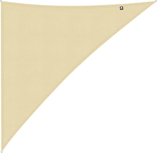 Kopu® Toile d'ombrage Driehoek 5x5x7.1mtr 280 grammes Perméable à l'eau Crème