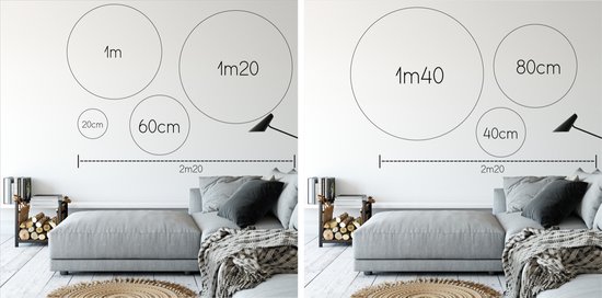 Label2X - Muurcirkel flower set - Ø 100 cm - Dibond - Multicolor - Wandcirkel - Rond Schilderij - Muurdecoratie Cirkel - Wandecoratie rond - Decoratie voor woonkamer of slaapkamer