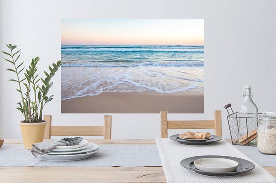 Stickers muraux - Plage - Mer - Pastel - 90x60 cm - Feuille adhésive