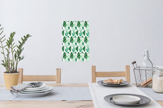 Stickers muraux - Vintage - Feuilles - Pois - 20x30 cm - Feuille adhésive