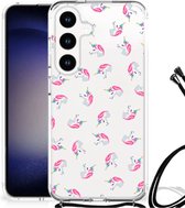 Doorzichtige Silicone Hoesje geschikt voor Geschikt voor Samsung Galaxy S24 Unicorns