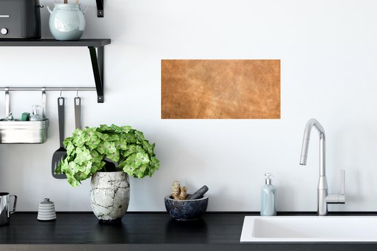 Stickers Stickers muraux - Structure en cuir marron clair - 40x20 cm - Film adhésif