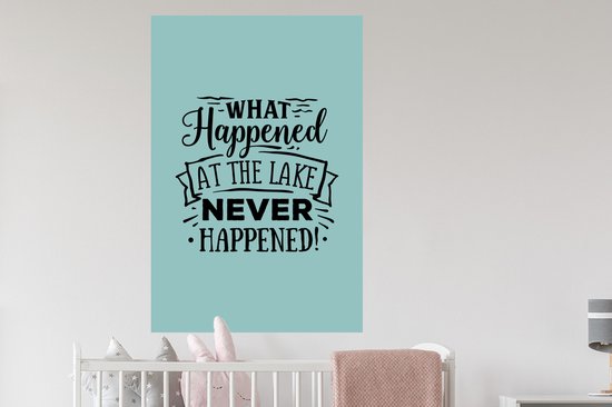 Stickers muraux - Proverbes - Été - Lac - 80x120 cm - Feuille adhésive