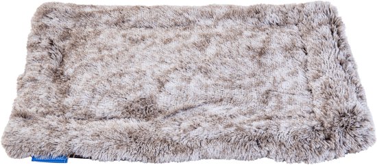 Animal Boulevard Ab10806 - Manden En Kussens - Hond - Ab Bench Mat Long Plush Bruin-s 58x40cm - Maat: S