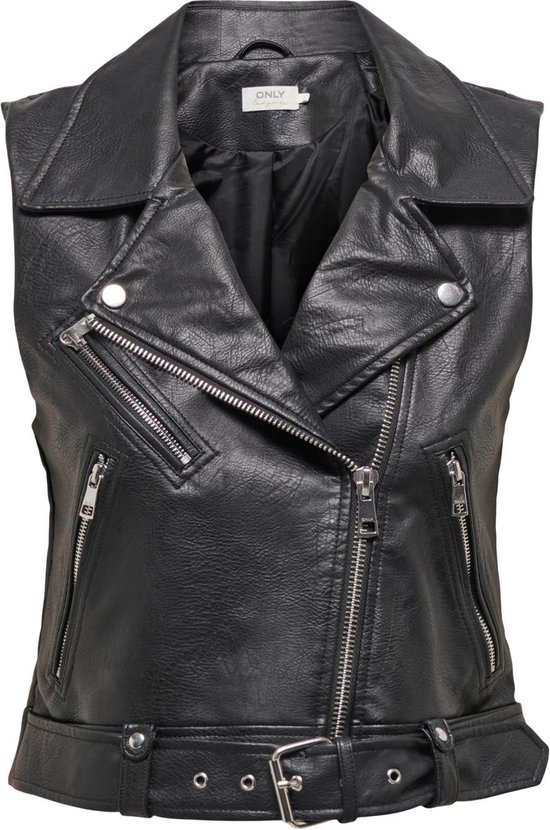 Foto: Only onlvera faux leather waistcoat otw noos dames gilet maat m