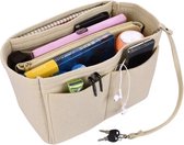 Without Lemon - Vilten Tas Organizer - Bag in Bag - Opbergtas in tas - B30xL17xH17cm - Beige - Large