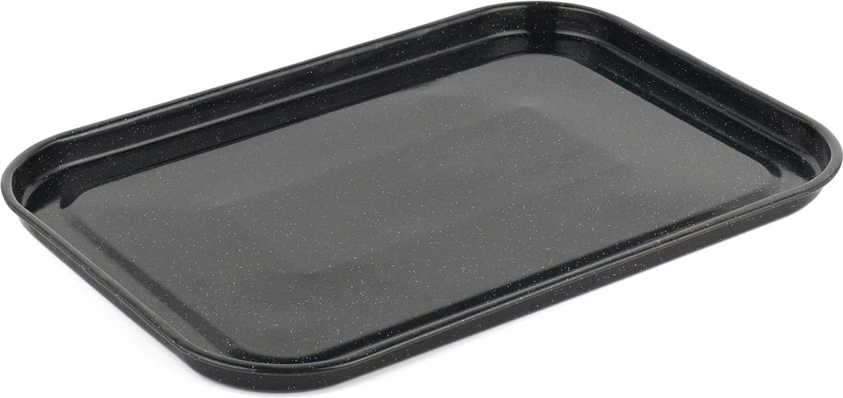 CW11441 Romano Vitreous Enamel Baking Tray Oven Sheet, Easy to Clean Bakeware, Dishwasher Safe, Large Steel Baking Pan Ideal for Cookies, Pastries, Pizza, Chips, 40 cm