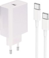 30W USB C Power Oplader met USB C naar C Kabel - 1 Meter - Snellader - USBC Lader - Wit