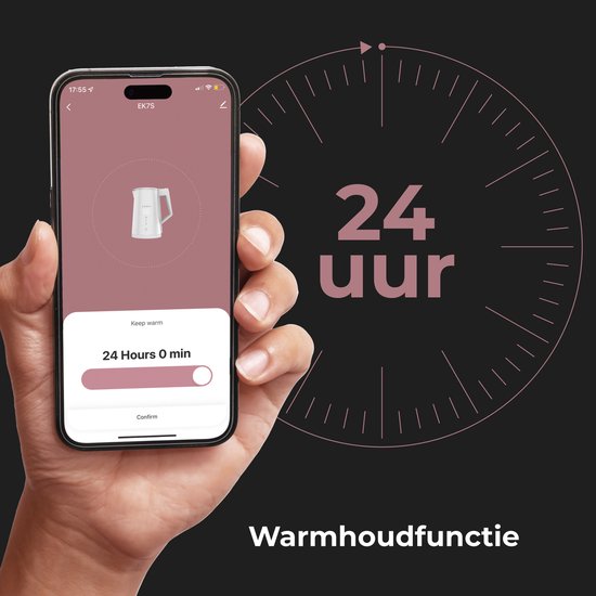 AENO EK8S - Bouilloire Électrique Intelligente - 1,7 L - Contrôle de la Température - Contrôle Wi-Fi et Écran Tactile - Wit