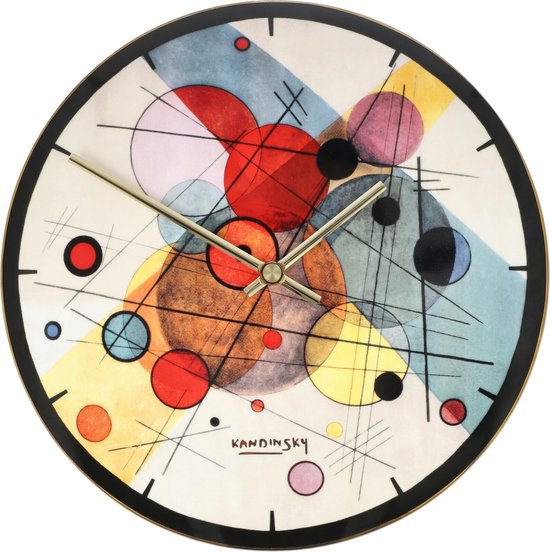 Goebel - Wassily Kandinsky | Wandklok Cirkels in cirkels | Porselein - 31cm