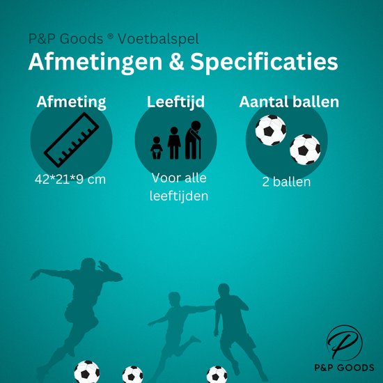 P&P Goods Voetbaltafel - Tafelvoetbal - Voor Kinderen - Tafelvoetbalspel - Mini Versie - Pro Versie - 2 balletjes - P&P Goods