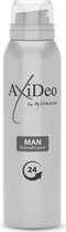 Axitrans Deo, Axideo - Anti Transpirant Deodorant voor mannen, anti zweet spray, hypoallergenic en parfumvrije deodorant, voor een fris en comfortabel gevoel de hele dag door, 75 ml