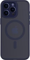 QDOS, Case voor iPhone 15 Pro Max Hybrid Soft met Snap MagSafe-compatibel, Marineblauw