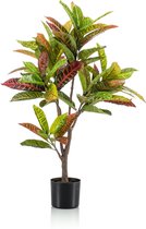 Kunstplant - Croton Codiaeum - Wonderstruik - 110 cm