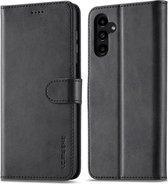 LC.IMEEKE Luxe Book Case - Convient pour Samsung Galaxy A55 Case - Zwart