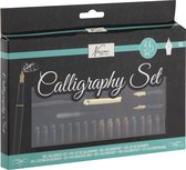 Nassau Fine Art Kalligrafie Set - 35-delig - Kalligrafiepennen & Handlettering Benodigdheden - Inclusief Gekleurde Inkt