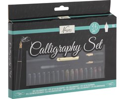 Kalligrafie Set 35pcs - Kalligrafiepennen & Handlettering Benodigdheden - Inclusief Gekleurde Inkt