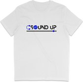 Heren en Dames T Shirt - Muziek - DJ Sound Up - Wit - 3XL
