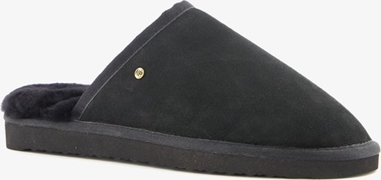 Hush Puppies gevoerde heren pantoffels zwart Maat 40 Sloffen Echt leer bol