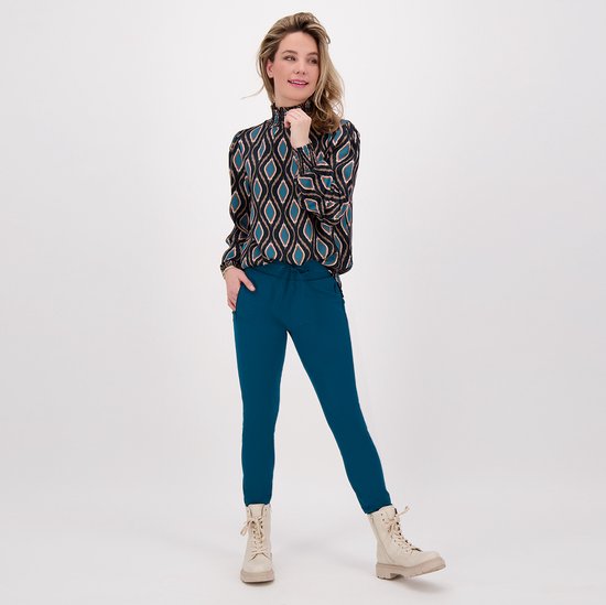 Blauwe Broek/Pantalon van Je m'appelle - Dames - Travelstof - Maat 36 - 3 maten beschikbaar