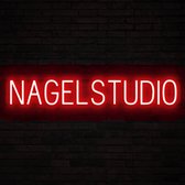 NAGELSTUDIO - Lichtreclame Neon LED bord verlicht | SpellBrite | 101,92 x 16 cm | 6 Dimstanden & 8 Lichtanimaties | Reclamebord neon verlichting