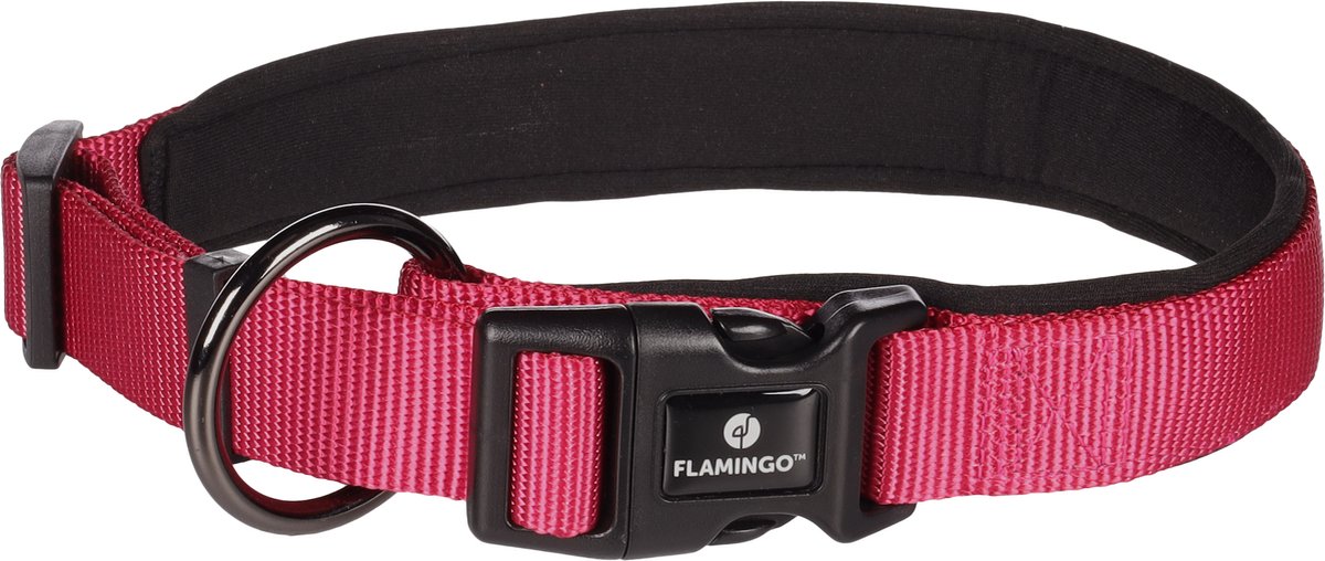 Flamingo Abbi - Halsband Honden - Halsband Abbi Kersenrood L 50-55cm 25mm - 1st - 190618 - 1st