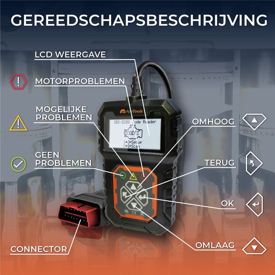 AyeTools OBD 2 Auto Scanner - Auto Reader – Uitleesapparatuur – Auto Accessoires – Nederlandse Handleiding - AyeTools