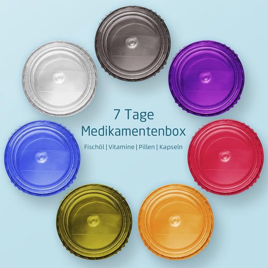 Medicijndoos Dosett met 7-daagse indeling en 4 vakjes per dag – Worldwide Vision