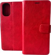 Étui portefeuille pour livre adapté à : Xiaomi Redmi Note 11 | 11S - Rouge