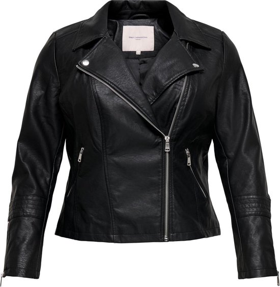 ONLY CARMAKOMA CAREMMY FAUX LEATHER BIKER NOOS Dames Jas - Maat 46