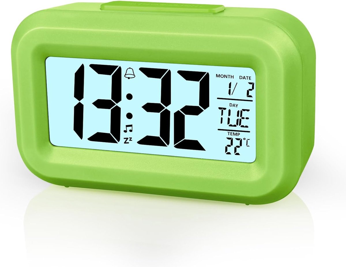 Digitale wekker Batterij Werkt Lichtgevende Snooze Functie Datum Kalender Temperatuur Led Display Bureau Klokken Rood