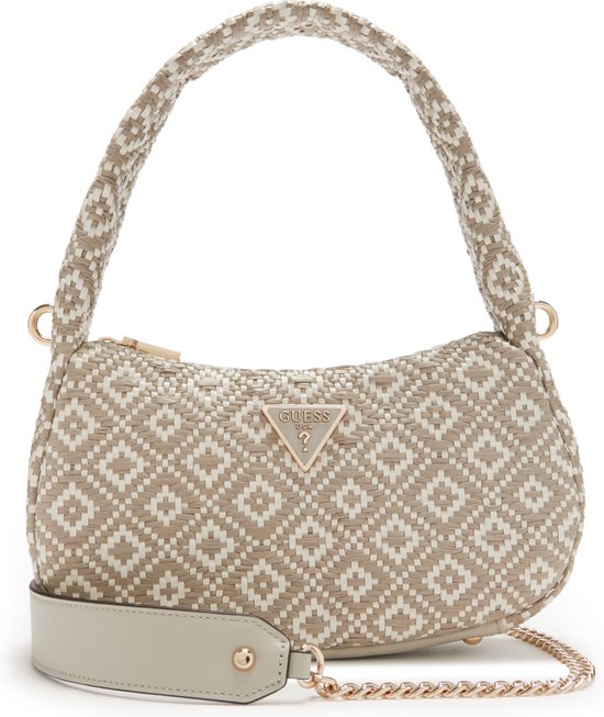 Guess Rianee Hobo Sac à bandoulière/Hobot pour Femme - Taupe
