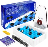 Magnetisch tafelspel, schaakbord, magnetisch, schaakbordspel met magnetische werking, Tacticalchess Magnetisme versus schaken, magnetisch steenbordspel, draagbaar magneetsteenbord voor familiebijeenkomsten