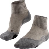 FALKE TK2 Explore Wool Short dames trekking sokken - grijs (kitt mouline) - Maat: 39-40